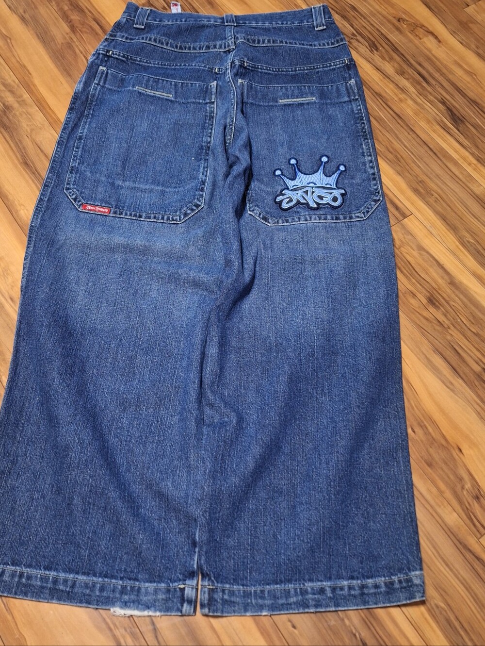 JNCO Tribal Crown jeans Y2K Skater Baggy 90s Streetwear 30x29 Big Pockets
